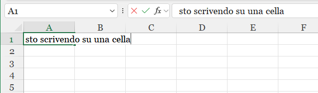sto scrivendo su una cella