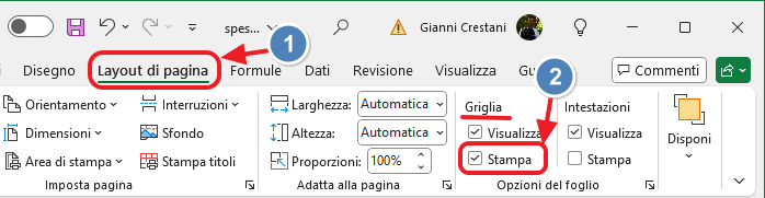 stampa griglia