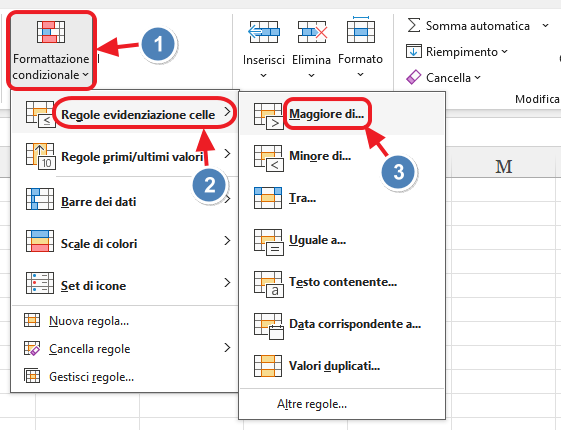 regola con valore maggiore di