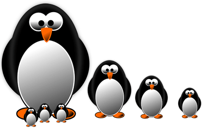 pinguini disposti a grafico
