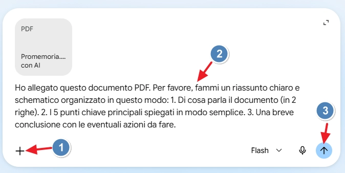 Invio prompt con allegato PDF