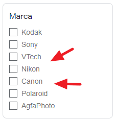 filtro per marca