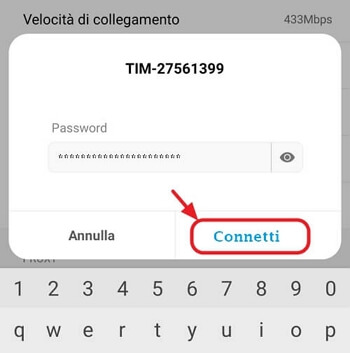 Inserimento password