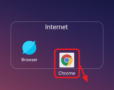 Rimuovere App dalla cartella