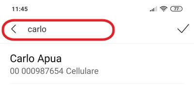 digitazione del testo