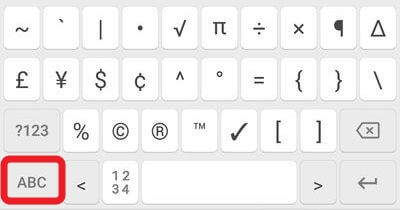 tasto attiva lettere alfabeto