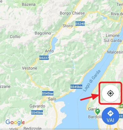 pulsante o mirino di posizionamento
