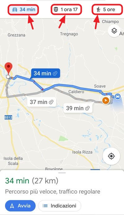 scelta del tipo di percorso