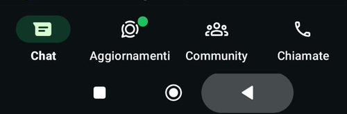 Menu principale WhatsApp