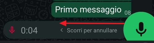 annulla messaggio vocale