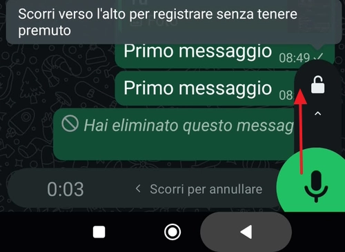 blocca registrazione