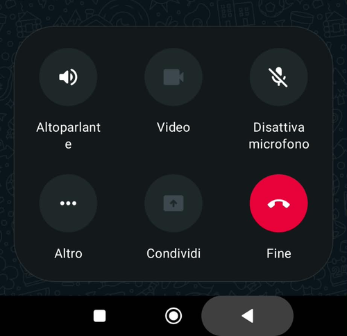 pulsanti vivavoce muto aggiungi