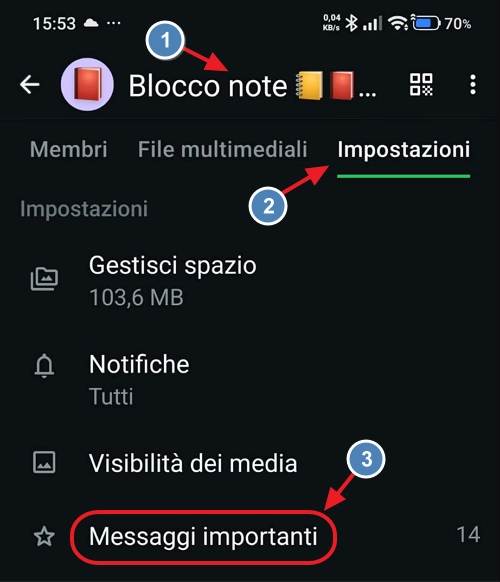 messaggio stellato