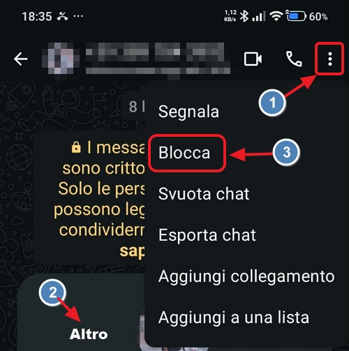 blocca contatto