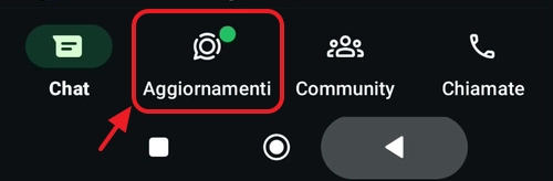 scheda aggiornamenti WhatsApp