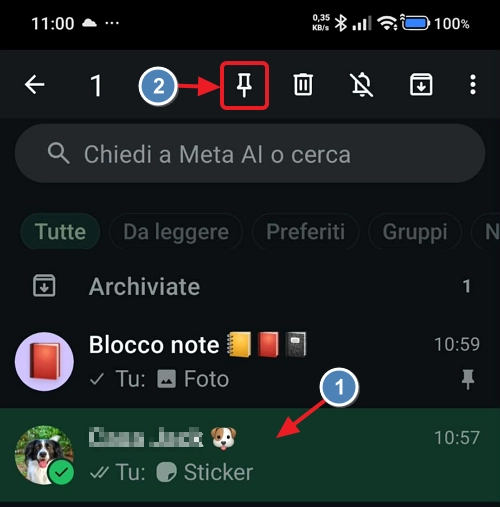 fissa chat in alto