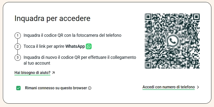 codice QR sul PC