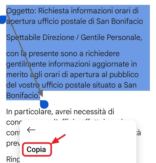 Copia email
