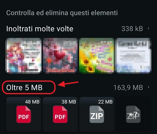 File più grandi di 5 MB in WhatsApp