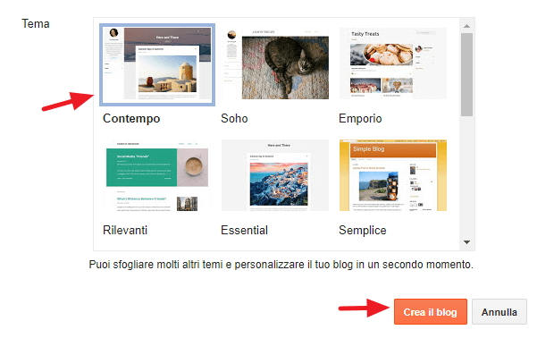 scegli il modello