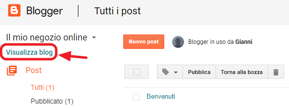 visualizza il blog