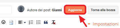 pulsante aggiorna