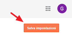 salvataggio delle impostazioni