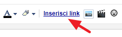 pulsante inserisci link