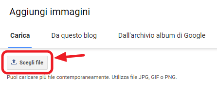 pulsante scegli file