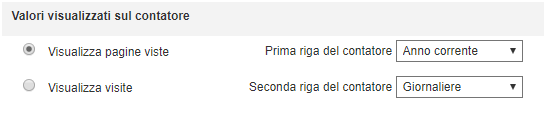 personalizzazione dei contatori