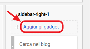 aggiungi gadget