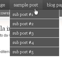 menu a discesa