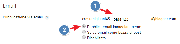 pubblica email immediatamente