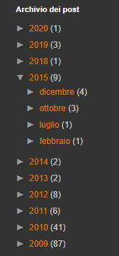 esempio di archivio pubblicato nel blog