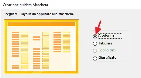layout a colonne