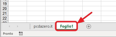 rinominare il foglio