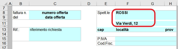 risultato della funzione cerca verticali