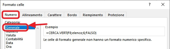 scheda numero, generale