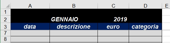 compilazione mese di gennaio