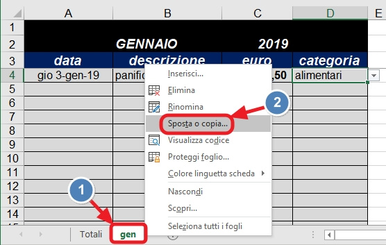 copia del foglio