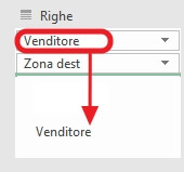 trascina in basso campo venditore