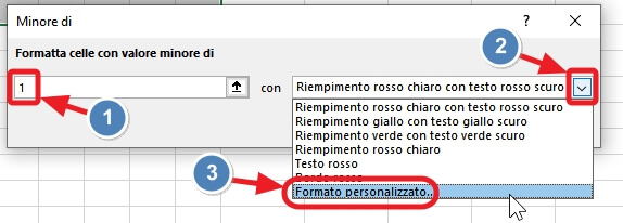 formattazione condizionale