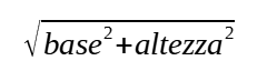 formula per il calcolo diagonale del rettangolo