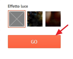 pulsante go per generare effetto neve