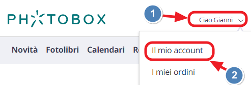 il mio account