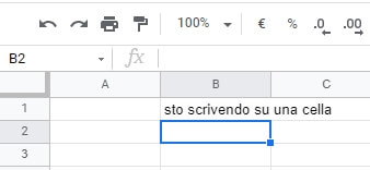 scrivere su una cella