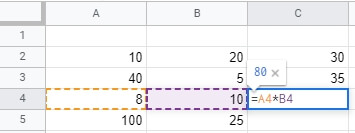 formula della moltiplicazione