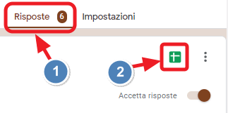 crea foglio dettagli risposte
