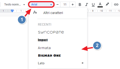 comando font