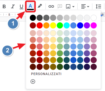 applicare il colore al carattere